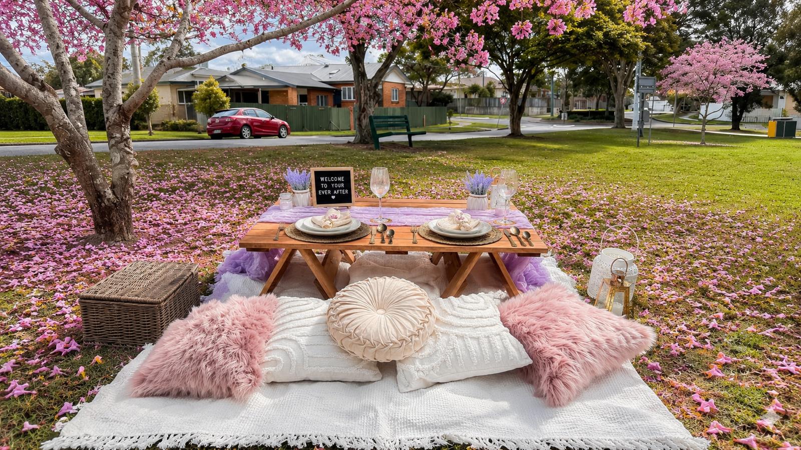 Lilac date picnic theme